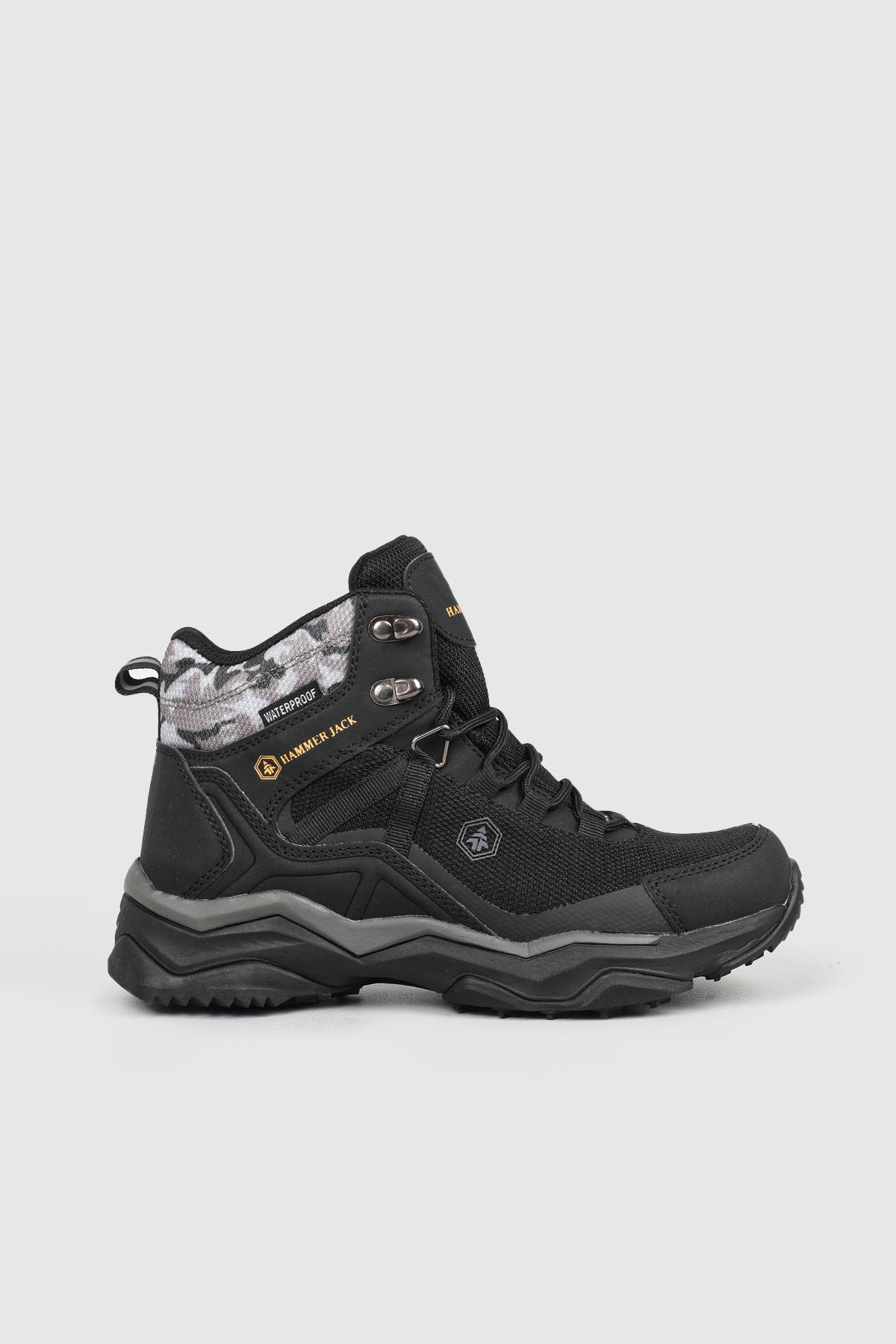 Su Geçirmez Siyah Unisex Spor Ayakkabı 21752 Unisex Outdoor Hammer Jack HAMMERJACK 21752 UNİSEX BOT