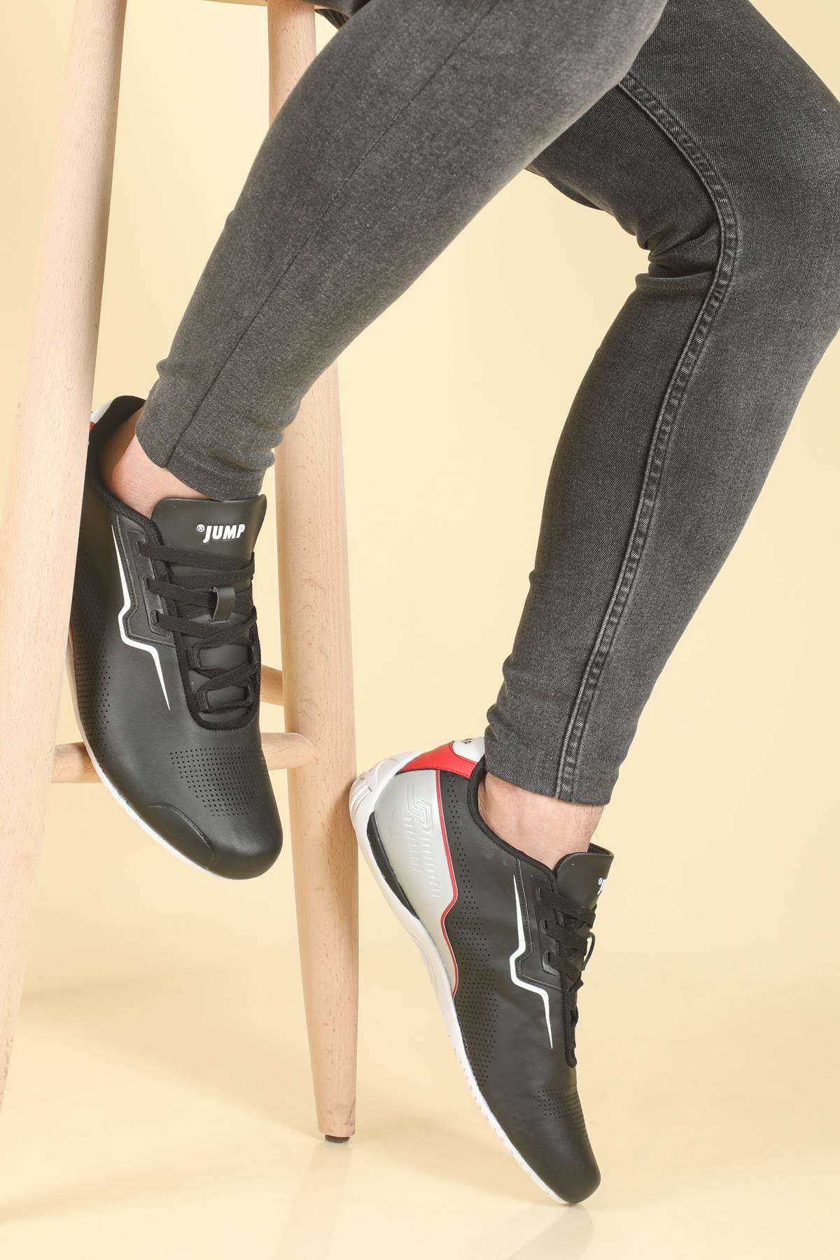 Syh Gri Kırmızı Erkek Spor Ayakkabı 26467 Erkek Günlük Spor Ayakkabı Jump JUMP 26467 MER SPOR AYAK