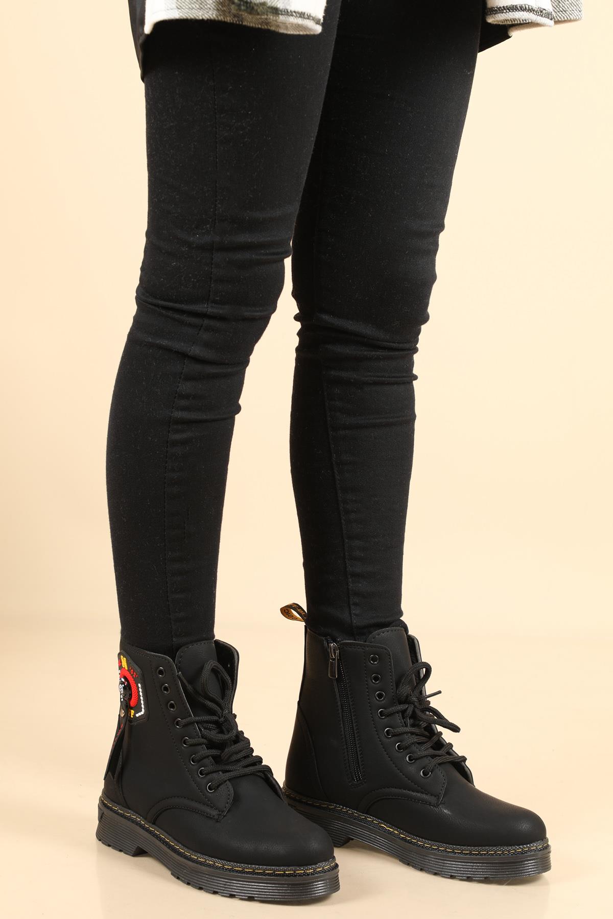 Termo Bot Siyah Zümrüt Kadın Bot 939 Kadın Günlük Conford Bot Wanetti WANETTİ 939 BOT