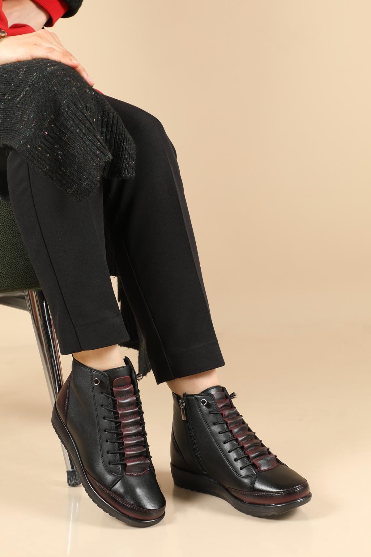 Termo Bot Syh Bordo Kadın Bot 900 Kadın Günlük Conford Bot Wanetti WANETTİ 900 BOT