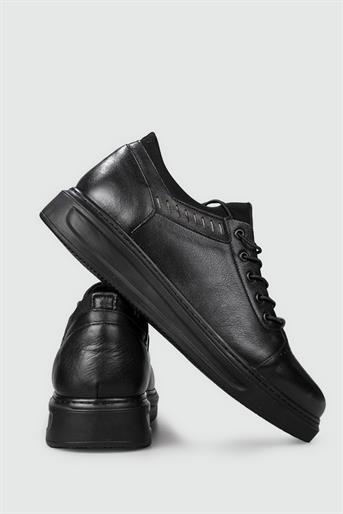 Hakiki Deri Günlük Siyah Siyah Erkek Ayakkabı 4190 Erkek Sneaker Voyager 200792535