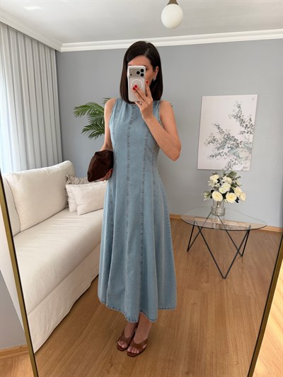  Celeste Denim Elbise