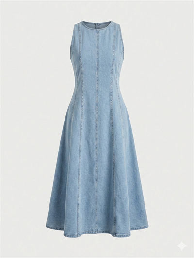  Celeste Denim Elbise