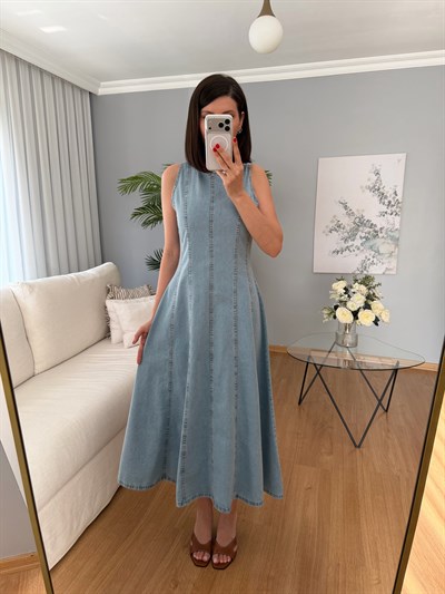  Celeste Denim Elbise