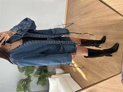  Corset Denim Takım