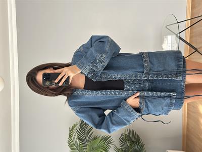  Corset Denim Takım