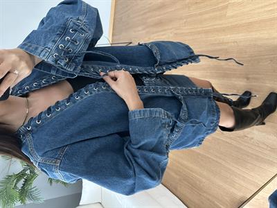  Corset Denim Takım