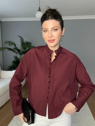  Emily Bordo Gömlek 