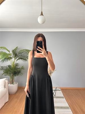 Adelfa Siyah Elbise