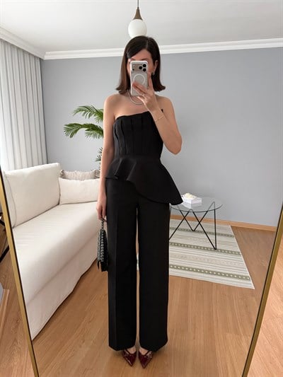 Altesse Straplez Siyah Renk Takım