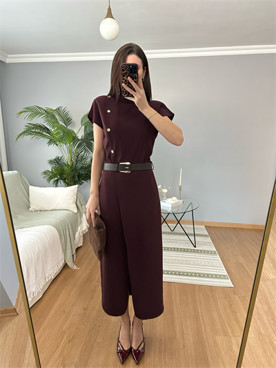 Asel Bordo Uzun Elbise