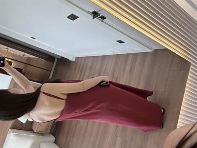 Askılı Bordo Elbise 