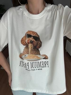 Baskılı Sevimli Köpek Tişört