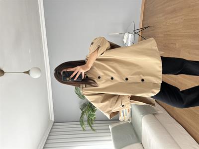 Bej Rengi Panço Model Trençkot 