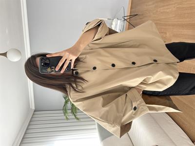 Bej Rengi Panço Model Trençkot 
