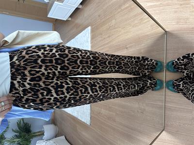 Beli Lastikli Leopar Pantolon