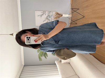 Bellora Açık Denim Renk Cepli Elbise 