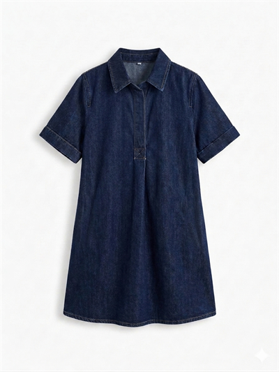 Bellora Koyu Denim Renk Cepli Elbise 