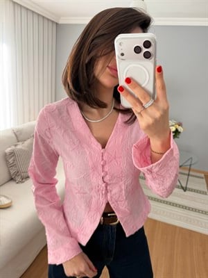 Bloom Pembe Bluz
