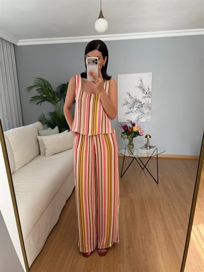 Bonita Saten Dokulu Renkli Takım