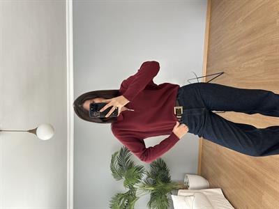 Çelik Örme Bordo Fermuarlı Triko