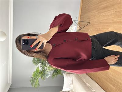 Çelik Örme Bordo Hırka
