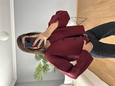 Çelik Örme Bordo Hırka