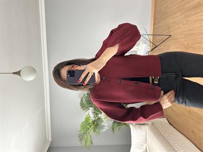 Çelik Örme Bordo Hırka