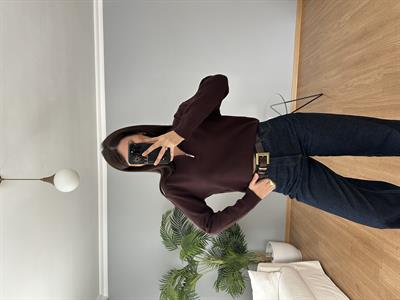 Çelik Örme Kahve Fermuarlı Triko