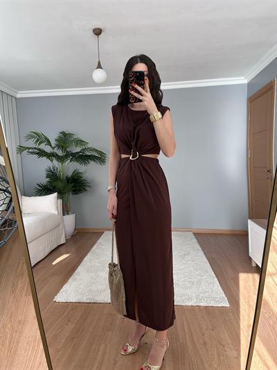 Chic Kahve Elbise