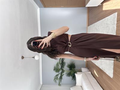Chic Kahve Elbise