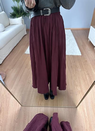 Cinda Bordo Renk Etek 