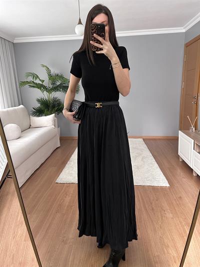 Cinda Siyah Renk Etek 