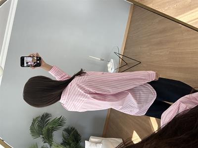 Çizgili Pembe Gömlek