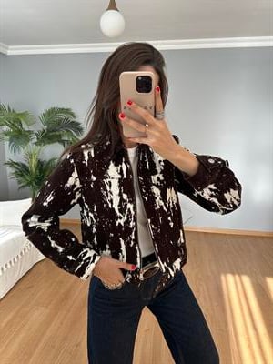 Cow Print Ceket 