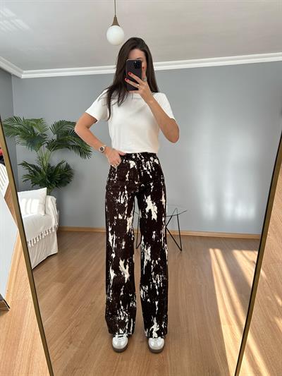Cow Print Pantolon