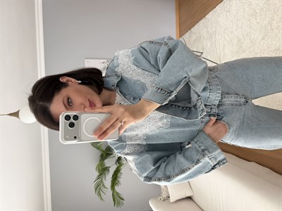 Dantel Denim Takım