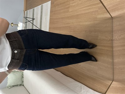 Domine Kuşaklı Denim Takım
