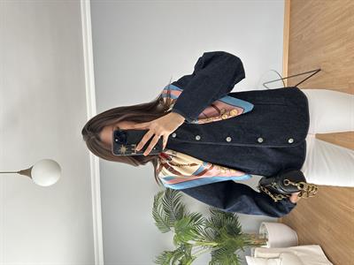 Düğmeli Denim Ceket 