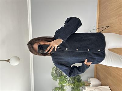 Düğmeli Denim Ceket 