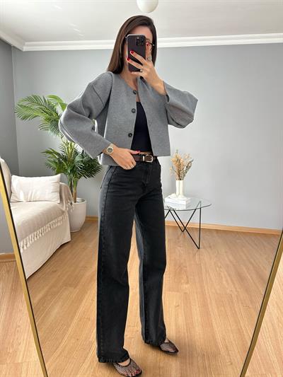 Düz Kesim Antrasit Jean
