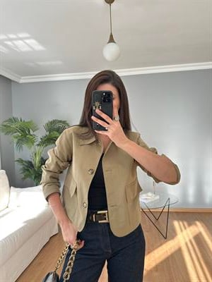 Elenor Haki Trençkot 