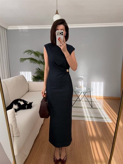 Elira Denim Elbise
