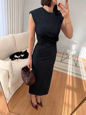 Elira Denim Elbise