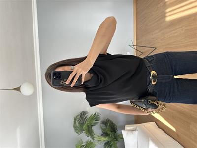 Esten Siyah Degaje Bluz