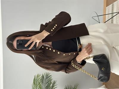 Fit Kesim Kısa Kahve Ceket