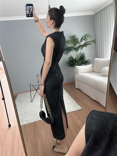 Elira Rins Yıkama Denim Elbise