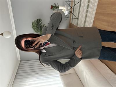 Gri Blazer Ceket 