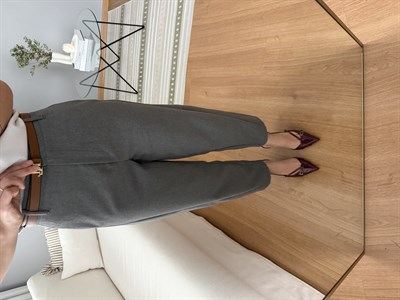 Gri Renk Havuç Kesim Pantolon