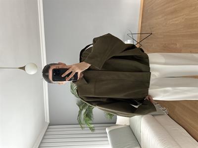 Haki Bomber Süet Ceket  